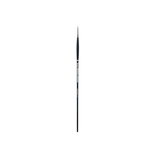 Creative Mark Imperial Professional Chungking Hog Bristle Brush - Round # 2x0, Handmade Long Handle Oil Paint Brushes for Artists, Nickel-Plated Brass Ferrules, Stiff Yet Soft Natural Bristles - size: #00
