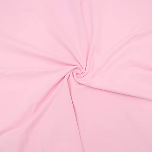 ITY Jersey Fabric | Spandex Knit | 2-Way Stretch | 95% Poly, 5% Spandex | Anti-Wrinkle, Breathable | 60" Wide | By the Yard | Apparel, Event Decor, Drapery (Light Pink, 1 Yard) - color: Light Pink, size: 1 Yard