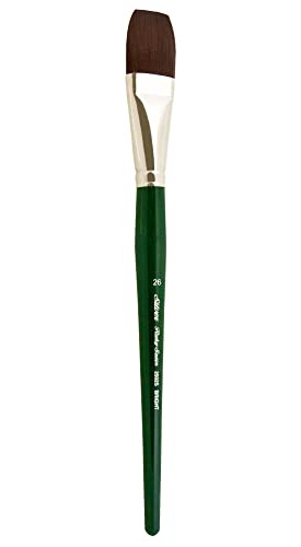 Silver Brush Limited 2502S Ruby Satin Bright Brush for Fluid and Flow Acrylics, Size 26, Short Handle - size: Size-26