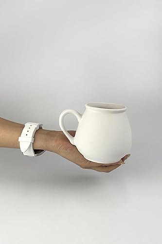Verona Plaster Mold for Slip Casting Mug, Pottery Mold for Ceramic and Porcelain Clay, 13.5 oz Large Coffee Cup