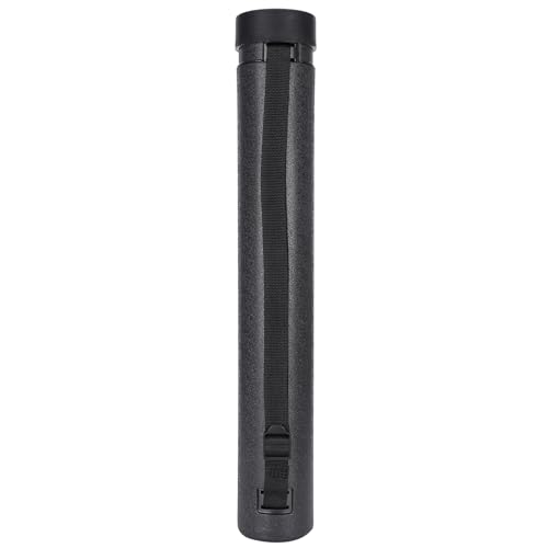 Telescopic Drawing Tube Expandable Painting Tube Retractable Art 34.4 Inches PE Plastic Storage Case with Flip Cover for Posters Maps Documents Blueprints (Black) - color: Black