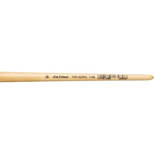 da Vinci Oil & Acrylic Series 7182 Top Acryl Paint Brush, Bright White Synthetic with Long Natural Polished Handle, Size 16 (7182-16) - size: Size 16, style: Bright White Long