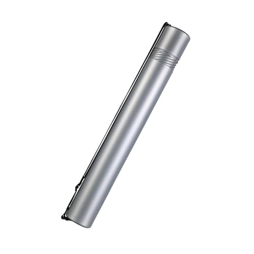 Professional Telescoping Art and Poster Tube Adjustable Shoulder Strap, Document Tube with Carrying Strap Document Carring Case - color: silver gray