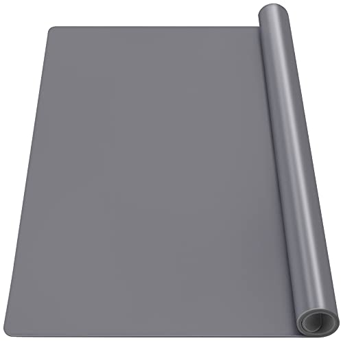 Gartful Silicone Mat Dark Gray 31.5" x 23.6" x 0.07", Large Crafts Sheet, Desk Work Pad, Countertop Protector, Heat Resistant Table Placemat, Resin Casting Molds, Nonstick - color: Dark Gray, size: 80 x 60cm x 1.8mm