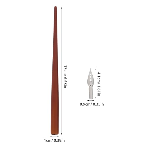 BESPORTBLE 2 Sets Dip Pen Set with Wooden Nib Holder and Replaceable Stainless Steel Oblique Nibs for Calligraphy, Sketching, and Writing, Minimizing Hand Fatigue for Artists and Hobbyists