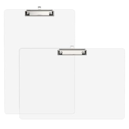 Extra Large 11x17 Clipboards, Landscape and Vertical Layout 2 Pack | Clear Plastic Drawing Boards with Low Profile Clip. Suitable for Watercolor, Sketching, Painting. Art & Drafting Supply - color: Clear