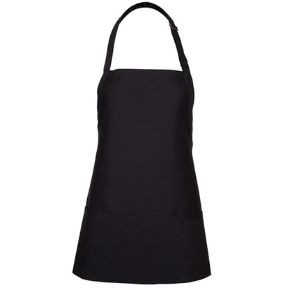FAME® 3 Pocket Adjustable Unisex Bib Apron - F10 - Restaurants, Home, Hobbyist, Chef, Paint Party, Gardener, Grocery Store - color: Black, size: One Size