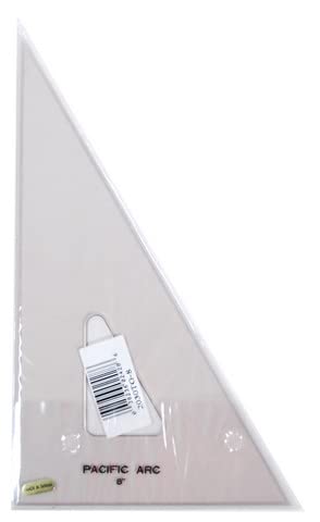 Pacific Arc Drafting Triangle, 8-inch, 30/60/90 Degrees, w/Inking Edge, Topaz - color: Topaz, size: 8-in, 30/60/90 degrees