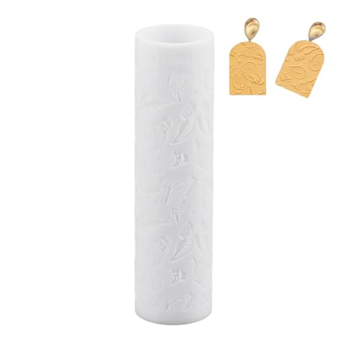 DELORIGIN Clay Texture Roller, Butterfly Polymer Clay Roller Texture Roller 4.76" Texture Model Cutters Polymer Like Texture Sheets for Jewelry Making Earrings Necklaces Bracelets DIY Craft - color: Butterfly