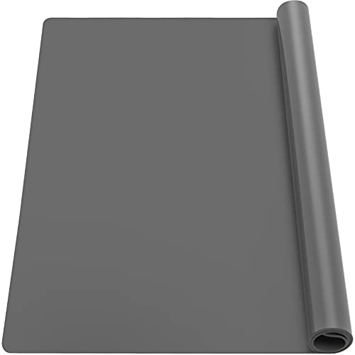 Ewen 31.6x23.5in Heat Resistant Mats for Countertop, 2mm Thick Extra Large Silicone Countertop Protector Mat for Baking Appliances Air Fryer Coffee Maker Kitchen Table Workbench Art Crafts Pad Gray - color: Gray, size: 31.6"L x 23.5"W