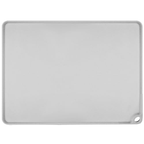 Thick Silicone Pastry Mat with High Edge, 20"x 16" Non-Stick Silicone Baking Mat, Non Slip Silicone Dough Rolling Mat for Making Bread, Cookies and Pizza, Gray Silicone Mat for Craft, Countertop Mat - color: Gray-raised Edge, size: 19.7"L x 15.7"W