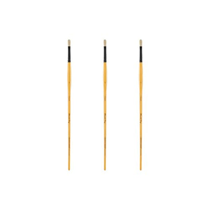 Creative Mark Mimik Hog Professional Synthetic Hog Bristle Paint Brush - Versatile Alternative to Natural Hog Hair Paint Brushes for Oil Painting, Acrylics, Inks, Dyes, Gauce & Watercolors - size: Filbert # 1