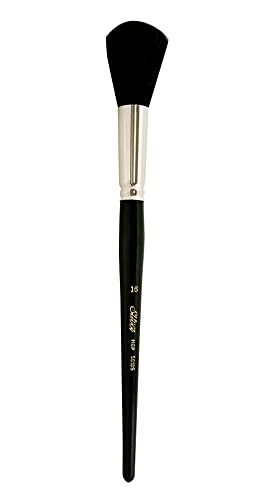 Silver Brush 5618S, Size 16, Silver Mop Round Paintbrush, Oil, Acrylic, and Watercolor Brush, Short Handle, White - size: Size 16
