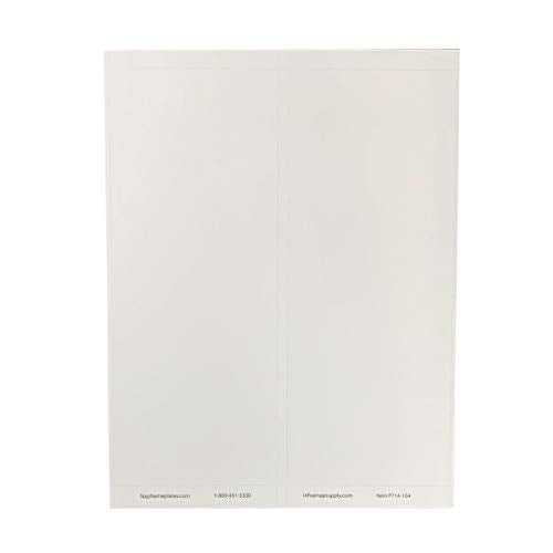 Perforated Paper Nameplate Inserts, Pack of 20 (10" x 4") - color: White, size: 10" x 4"