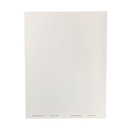 Perforated Paper Nameplate Inserts, Pack of 20 (10" x 4") - color: White, size: 10" x 4"
