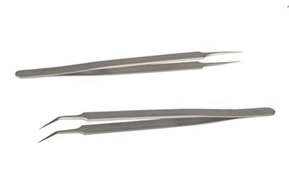 Tweezers, 5 Pcs Precision Tweezers Set, Anti-Static Stainless Steel Long Tweezers Kit for Electronics, Laboratory Work, Jewelry-Making, Craft, Soldering, Hobby, Watches, Car Machines Repair Etc