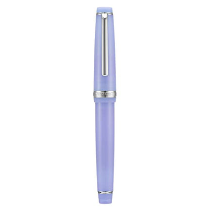 Jinhao 82 Acrylic Fountain Pen, Iridium Bent Nib with Ink Converter, Transparent Purple Classic Design Calligraphy Pen (Silver Trim) - color: Purple Clear (Silver Trim), style: Bent (0.5-1.0 mm)