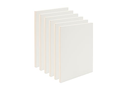 Da Vinci Pro Resist-Grip Coarse Textured Gesso Board, 8x8-6 Pack, 3/4" Depth Art Boards for Painting, White Acrylic Polymer with Quartz Sand, Warp-Resistant Cradled and Sealed MDF Panel