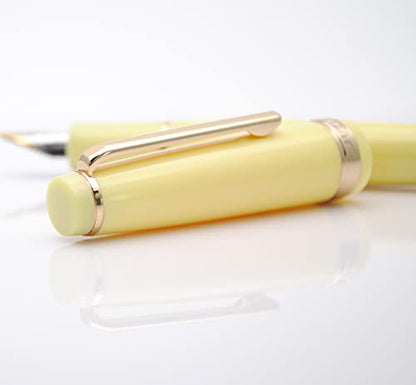 JINHAO 82 Fountain Pen with Gold Clip (F Nib 0.5mm, Yellow) - color: Yellow