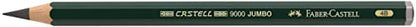 Faber-Castell Supreme Artist Quality Castell 9000 Jumbo Graphite Single Pencil, with Extra Thick 4B 5.3mm Lead - style: 4b