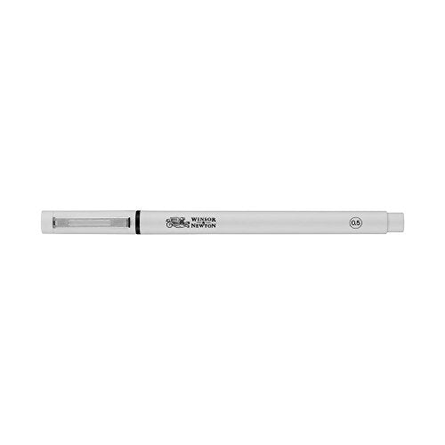 Winsor & Newton Fineliner Fine Point Pen, 0.5mm Tip, Black - color: Black, size: 1 Count (Pack of 1), style: 0.5 mm Tip