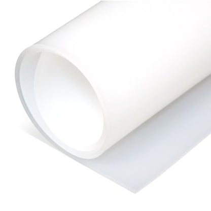 Exactly Rubber - Translucent Silicone Sheet, 50A Durometer Rubber Sheet, Semi Clear Silicone, Resistant -80 to 450°F, Food-Grade Silicone Placemat, 450% Elongation, Made in the USA, 1/16 x 9” x 24” - size: 1/16 x 9 x 24