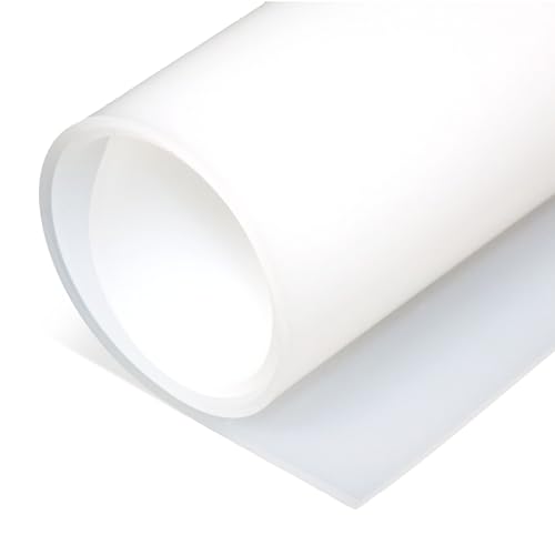 Exactly Rubber - Translucent Silicone Sheet, 50A Durometer Rubber Sheet, Semi Clear Silicone, Resistant -80 to 450°F, Food-Grade Silicone Placemat, 450% Elongation, Made in the USA, 1/16 x 18” x 36” - size: 1/16 x 18 x 36