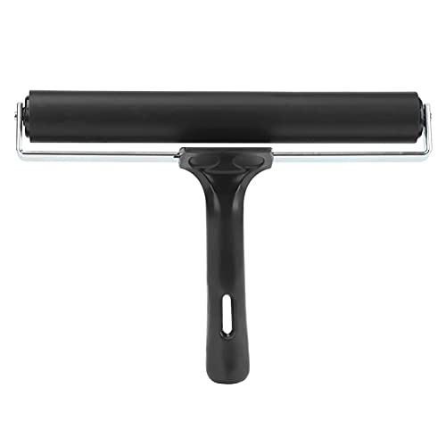 8 Inch Rubber Brayer Roller for Printmaking, Heavy Duty Ink Applicator with Non-Slip Handle