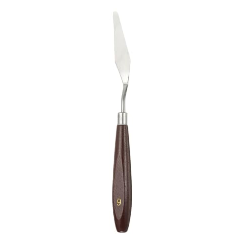 HARFINGTON Palette Knife Painting Tool 2.64 x 0.63 Stainless Steel Art Spatula Pallet Knives Scrapers Tools with Beech Wood Handle for Acrylic Oil Canvas Mixing Spreading, Red/Silver - size: 2.64" x 0.63"