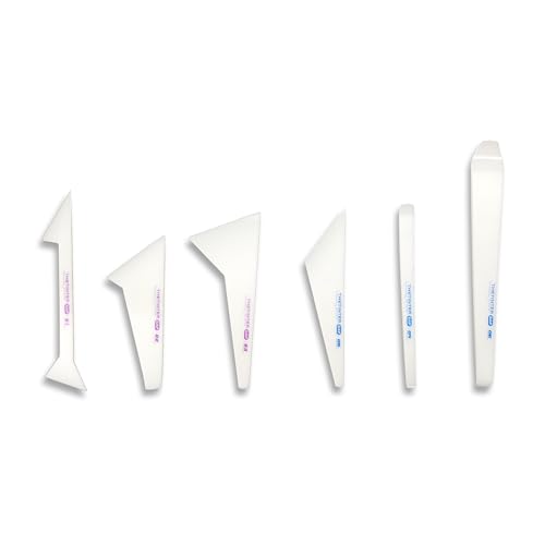 6-in-1 Window Tint Gap Tool Kit – Professional Narrow Gap Tint Finishing & Dust Removal Tools, POM Precision Squeegee Set for Car Window Tint, Vinyl Wrap & PPF
