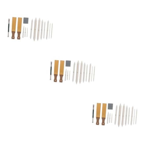 Veemoon 69pcs Blending Stumps and Tortillions Set Sandpaper Pencil Sharpener Kneaded Eraser and Pencil Extension Tool for Sketching Drawing and Shading Techniques