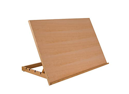 Soho Urban Artist Extra Large 19.75" x 29.5" Adjustable Portable Drawing Board Stand Easel, 5 Positions, Natural Beechwood Finish - size: 19.75x29.5"