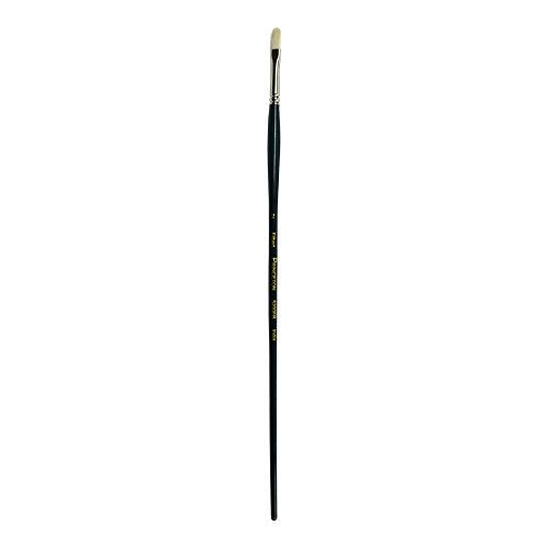 Princeton Ashley Natural Bristle Paint Brush for Oil and Acrylic, Series 5200, Filbert, Size 2 - size: Size 2