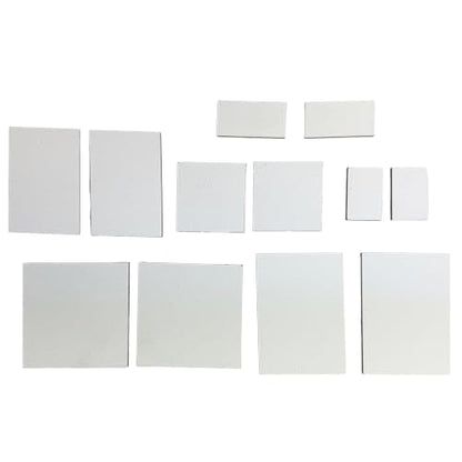 Trekell Mixed Mini Gesso Primed Panels – Pack of 12 Hardboard Painting Panels for Miniature Artwork | Made in USA - size: Mixed Panel 12 Pack - 2 of each size