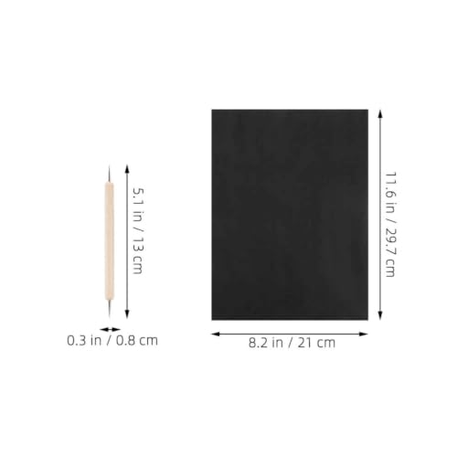 SEWCHICS 55pcs Black Carbon Graphite Transfer Paper with Dual Tip Stylus Pens for Stable Tracing on Canvas, Wood, Paper, and Artistic Surfaces, for Creative Projects