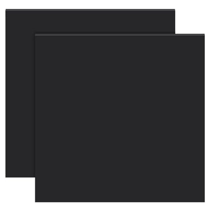 BENECREAT 2Pcs Anti-Slip Silicone Mat, 8x8 Inch Waterproof Silicone Placemats, Black Heat Insulation Silicone Pad for Craft DIY, Nail Art, Countertop Protector, 2mm Thick