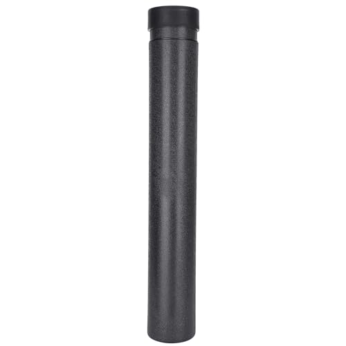 Telescopic Drawing Tube Plastic Storage Case with Flip Cover for Posters Maps Documents Art Supplies (Black) - color: Black