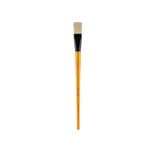 Creative Mark Mimik Hog Professional Synthetic Hog Bristle Paint Brush - Versatile Alternative to Natural Hog Hair Paint Brushes for Oil Painting, Acrylics, Inks, Dyes, Gouache, Watercolors & More - size: Flat # 10