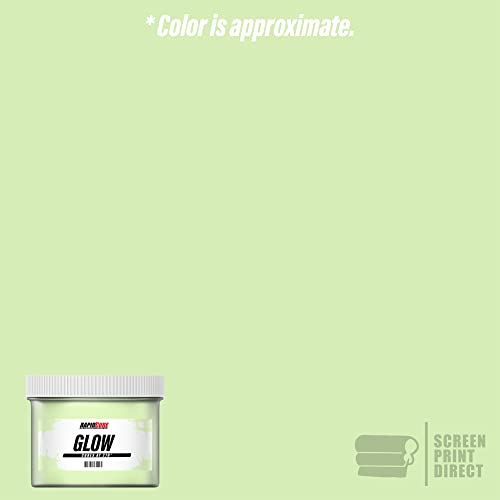 Rapid Cure® Screen Printing Ink Glow in The Dark (Quart - 32oz.) - Plastisol Ink for Screen Printing, Fast Curing Fabric Paint - Screen Print Direct®, USA Made - color: Glow, size: 32 fl oz
