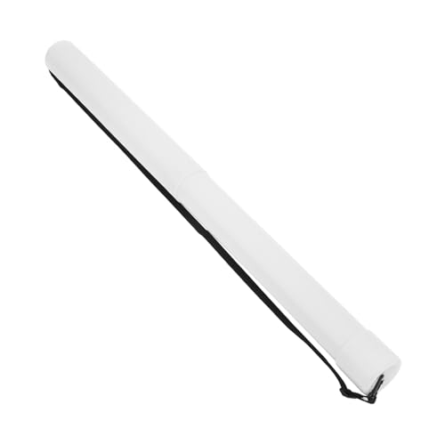 DOITOOL Extendable Poster Tube with Adjustable Strap for Telescoping Document Storage for Artwork Blueprints and Maps Versatile and Portable Design - color: White