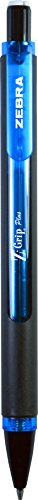 Zebra Pen Z-Grip Plus Mechanical Pencil, 0.7mm, with Lead and Erasers, Assorted Barrel Colors, Blue, Pink, Black, 3-Pack