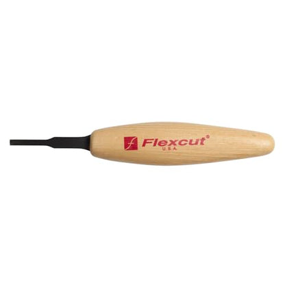 Flexcut Wood Carving Chisels | Micro Chisel, 1/8 Inch (3 mm) | Razor Sharp 1095 High Carbon Steel Cutting Blade for Miniature and Fine Detail Work | Ash Hardwood Handle | MT12 | Made in the U.S.A - size: 3mm Micro Chisel