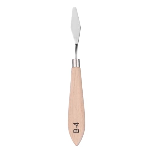 HARFINGTON Palette Knife Painting Tool 7.09" Stainless Steel Blade Spatula Painting Pallet Knife Wood Handle for Oil Acrylic Canvas Color Mixing - size: 13mmx180mm