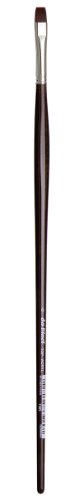 da Vinci Oil & Acrylic Series 7385 Top Acryl Paint Brush, Bright Red/Brown Synthetic with Long Ergonomic Handle, Size 6 (7385-06) - size: Size 6, style: Bright Brown Long