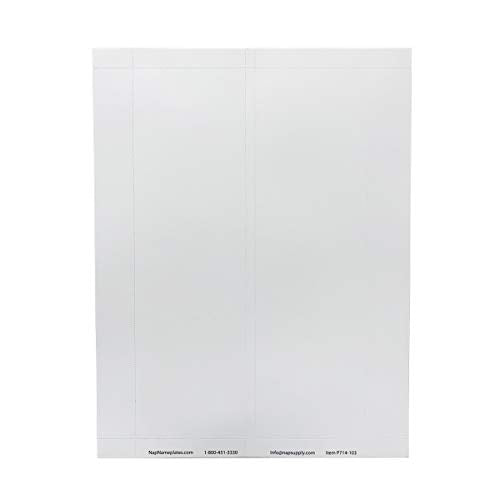 Perforated Paper Nameplate Inserts, Pack of 20 (10" x 3") - color: White, size: 10" x 3"