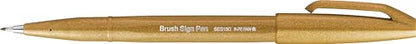 Pentel Brush Sign Pen - Ochre (Pack of 10) - color: Ochre