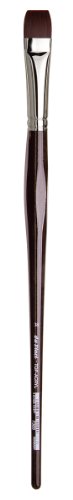 da Vinci Oil & Acrylic Series 7385 Top Acryl Paint Brush, Bright Red/Brown Synthetic with Long Ergonomic Handle, Size 10 (7385-18) - size: Size 10, style: Bright Brown Long