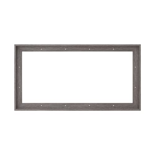 Combo Pack: Floater Frame + 8x24 inch Stretched Canvas for Painting, 1-3/8" Frame + 3/4" Blank Canvas 12oz Primed 100% Cotton Canvas Fabric (Rustic Gray, 8 x 24 inch) - color: Rustic Gray, size: 8 x 24 inch