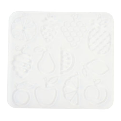 1PC Fruit Shape Pendant Silicone Molds Summer Style Resin Epoxy Casting Molds for Earring Necklace Keychain Charms Pendants Jewelry Making DIY Gem Cabochon Craft Supplies White 110x120x4mm - color: White-17