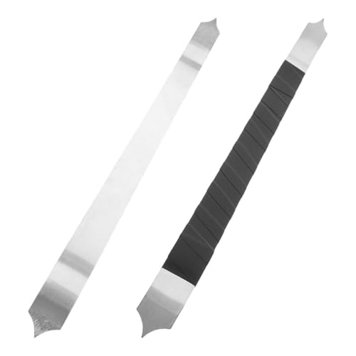 BESTYASH 2pcs Stainless Metal Clay Carving Tools with Scale Texture for Clay Sculpting and Ceramic Modeling, Clay Blade Set for Handmade Crafting
